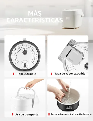 Miniatura 9 de TOSHIBA OriginTaste - Olla arrocera de 5.5 tazas sin cocinar, lógica difusa, funciones 15 en 1, pantalla digital, temporizador de retardo, mantener