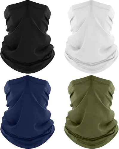 Miniatura 14 de ROXUN Paquete de 4 Polainas para Cuello, Bufanda con Protección UV, Máscara Facial Transpirable y Refrescante, Bandana para Senderismo