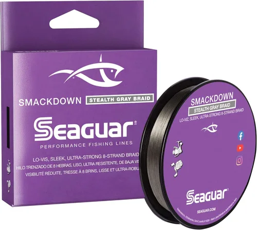 Miniatura 9 de Seaguar Smackdown - Línea de pesca trenzada de baja visibilidad, color gris sigilo, varios tamaños