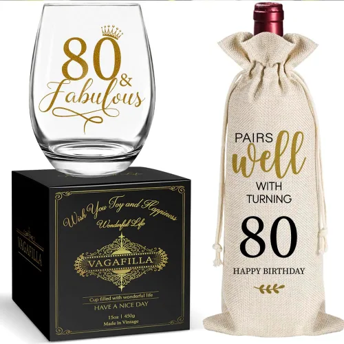 Miniatura 10 de Copas de vino de 40 cumpleaños para abuela, mamá, esposa, padres, mujeres, ella, regalos únicos de 40 años de parte de su esposo, niños, cuarenta