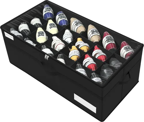 Miniatura 9 de Luvhomee Organizador de almacenamiento de zapatos, se adapta a 16 pares, caja organizadora de zapatos grande para armario, contenedores plegables