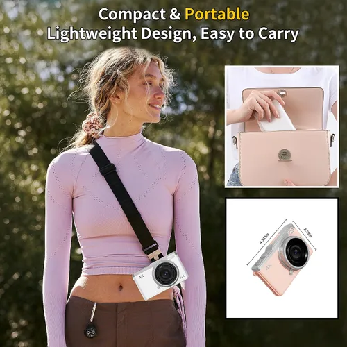 Miniatura 5 de Cámara digital 4K para fotografía, cámaras digitales de 64 MP para apuntar y disparar con zoom digital de 16X, pantalla abatible de 2.4 pulgadas