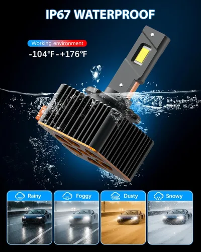 Miniatura 9 de Bombillas D1S, 800% superbrillantes mejoradas, 45 W, 30000 lúmenes, 6000 K, luz blanca fría, repuesto 66144 66140 85140 85415 para montaje HID, IP68