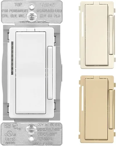 Miniatura 5 de Eaton - Regulador de intensidad inteligente mediante WiFi WFD30-C7-SP-L funciona con Alexa, kit de cambio de color (marrón/negro/gris), dispositivo