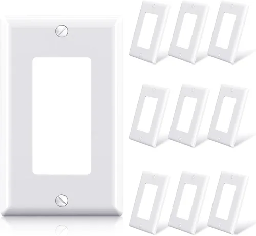 Miniatura 10 de ELEGRP Placa decorativa de pared para receptáculo, cubiertas decorativas de tamaño estándar de 1 gang, placas frontales de policarbonato irrompibles