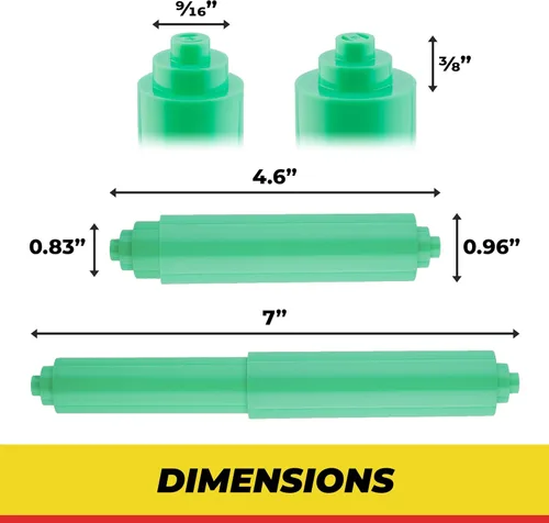 Miniatura 7 de Qualihome La primavera plástica universal verde cargó la barra del reemplazo del tenedor del rollo del papel higiénico, Rod verde del reemplazo