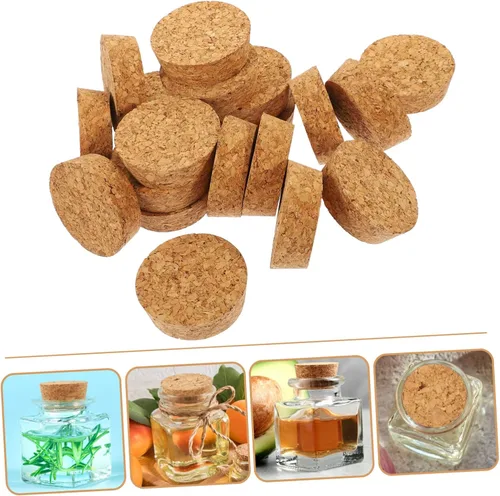 Miniatura 3 de BESTOYARD 100 botellas de vidrio de madera de corcho botella de cerveza a granel, 5.3X4.8X1.6CMx5pcs, marrón claro x5pcs, 204S5C327322Z3B