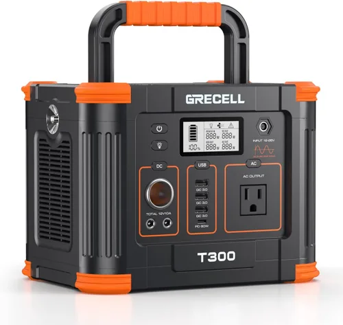 Miniatura 13 de GRECELL - Generador solar portátil de 1000 W, 999 Wh con salida USB-C PD de 60 W, salida de CA de onda sinusoidal pura de 110 V, batería de litio