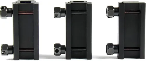 Miniatura 5 de TACFUN Paquete de 3 elevadores medianos y bajos de 1 pulgada de alto y 0.75 pulgadas de alto, 5 ranuras de 0.79 pulgadas, montaje de alcance