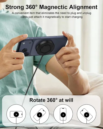 Miniatura 3 de Cargador inalámbrico para Samsung 15 W, cargador inalámbrico de carga rápida para Galaxy S26 Ultra/S25/S24FE/S23/S22/Z Flip 7/6, cargador