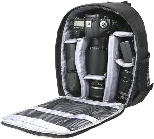 Miniatura 9 de Docooler Mochila para Cámara Impermeable y a Prueba de Golpes, Bolsa de Camping Pequeña, Mochila de Viaje para Cámara DSLR, Bolsa para Cámara Canon
