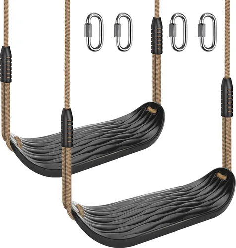Miniatura 19 de BeneLabel Paquete de 2 Asientos de Columpio de Servicio Pesado de Capacidad de 500 Libras con Tabla de Asiento Más Ancha y Cuerda Ajustable