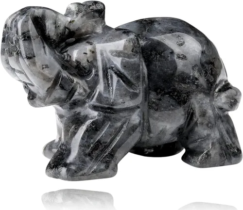 Miniatura 12 de YATOJUZI - Figura de elefante de cuarzo rosa de 5 cm decorativa, cristal curativo rosa, lindo, natural, tallado a mano, pulido, estatua de gema