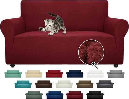 Miniatura 66 de ZNSAYOTX Funda súper elástica para silla (30"-47"), nuevas fundas de silla a rayas para sala de estar, aptas para perros y mascotas, protector