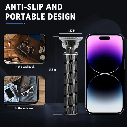 Miniatura 5 de Ufree Cortadora de barba para hombres, Cuchillas en T de separación cero, Cortapelos inalámbrico, Afeitadoras eléctricas para hombres, Kit de aseo