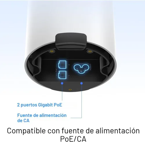 Miniatura 3 de TP-Link Deco X20-OUTDOOR AX1800 Extensor de Malla WiFi de Doble Banda Wi-Fi 6 para Exteriores Hasta 2,200 pies cuadrados 2 Puertos Gigabit PoE+