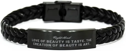 Creation of Beauty is Art - Pulsera para mujeres, hijas, amigos, mentalidad de belleza, citas de belleza, autoestima de elevación, confianza en tu
