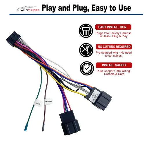 Miniatura 6 de Adaptador de arnés de radio ISO de 16 pines para Chevrolet 2006-2014 Buick 2008-2017, arnés de cableado estéreo de coche Android de 16 pines