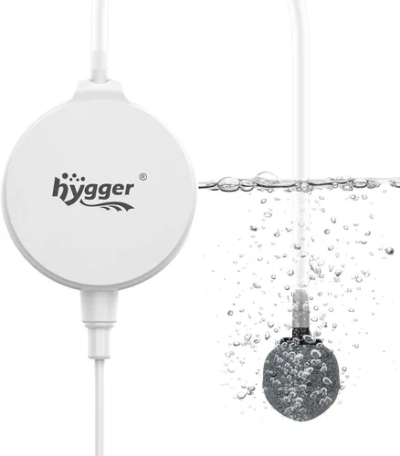 Miniatura 8 de hygger Mini bomba de aire para acuario de 1.5 W, aireador silencioso con clip de ventosa de tubo de piedra de aire, bomba de oxígeno pequeña