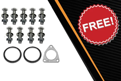 Miniatura 6 de Tubo flexible delantero de escape compatible con Honda Odyssey 1999-2004 3.5L Acero inoxidable Northeastern Exhaust Kit de juntas y pernos