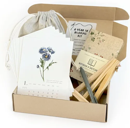 Miniatura 8 de Calendario para escritorio 2026 - Calendario mensual botánico de acuarela, hecho en EE. UU., páginas de 5x7 con citas motivacionales, soporte