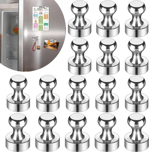 Miniatura 11 de LOVIMAG Imanes para nevera, 16 unidades, pizarra blanca para refrigerador, pequeño imán fuerte, accesorios de cocina, juego de casillero decorativo