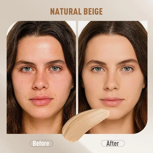 Miniatura 2 de FV Base líquida impermeable con acabado mate, ligera, sin aceite, maquillaje de aspecto natural para pieles mixtas y grasas, cobertura ligera a