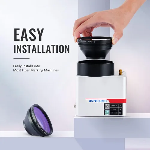 Miniatura 2 de OMTech Lente F Theta para grabador láser de fibra, lente de escaneo Sino Galvo de 2.756 in para máquina de marcado láser de fibra de 1064 nm