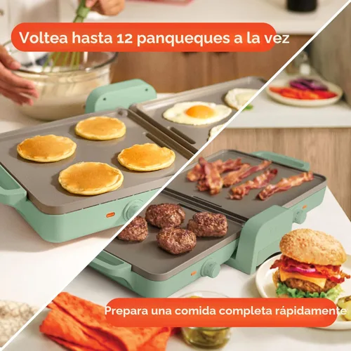 Miniatura 4 de Bella Plancha de cerámica plegable Fold-n-Store de doble temperatura de 10" x 20", utensilios de cocina que se adaptan a cualquier lugar™, Vidrio