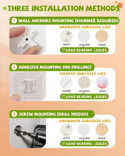 Miniatura 7 de Kit combinado de tablero de clavijas de metal, 4 tableros de clavijas de acero al carbono con 26 accesorios, organizador de pared para el hogar, Rosa