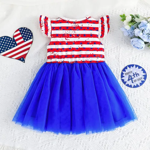 Miniatura 7 de LYQTloml Vestidos de bebé niña con volantes de manga larga con lazo entretejido floral princesa tutú faldas ropa para niñas pequeñas