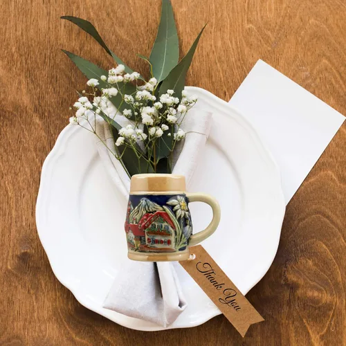 Miniatura 4 de Oktoberfest Beer Stein - Imán para nevera alemán Edelweiss