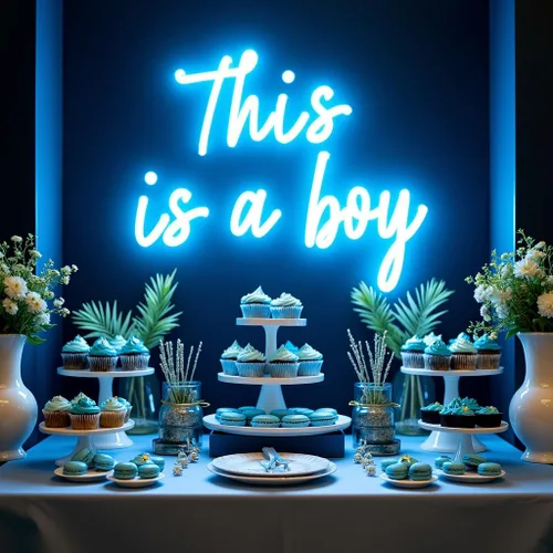 Miniatura 8 de ADVPRO Letreros LED de neón personalizados para baby shower, personalizables para fiestas de cumpleaños, letrero de luz de neón LED grande
