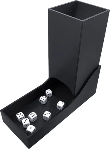 Miniatura 2 de EnderToys Torre y bandeja de dados DND (plegable) - Bandeja de dados negros