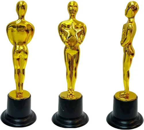 Miniatura 4 de GiftExpress Paquete de 12 estatuillas de trofeo de oro de 6 pulgadas, estatuas de trofeo para ceremonia de premios, regalo de reconocimiento