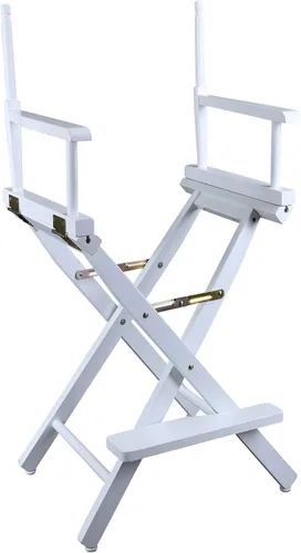 Casual Home silla de director de 18 pulgadas, únicamente armazón, Madera, Blanco