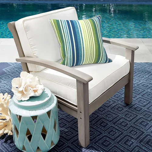 Miniatura 291 de Juego de 2 almohadas para exteriores de 16 x 16 pulgadas, repelentes al agua con interiores, para muebles de patio, hogar, jardín, geometría bohemia