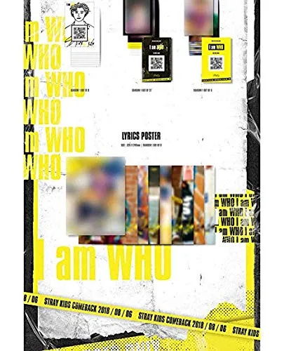 Miniatura 4 de STRAY KIDS [I AM WHO] 2nd Mini Album 2 Ver Set+POSTER+PhotoBook+QR PhotoCard+Lyrics Poster+Tracking Number SEALED