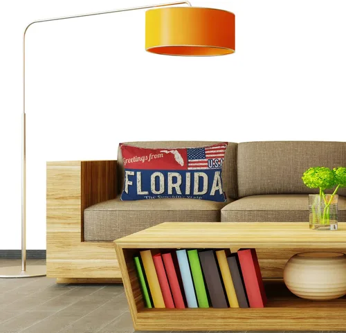 Miniatura 4 de Juego de 2 fundas de almohada de Florida de 12 x 20 pulgadas, decoración de recuerdo de Florida, funda de almohada lumbar con diseño de bandera