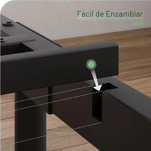 Miniatura 4 de Novilla - Base de cama individual con cabecero y estribo, base de cama de plataforma metálica de 14 pulgadas, almacenamiento debajo de la cama