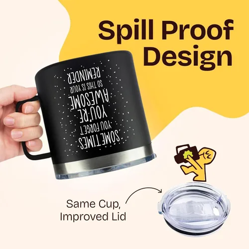 Miniatura 5 de Regalos para papá para el día del padre, a veces te olvides de tus increíbles regalos, tazas negras de 14 onzas para padres que piensan en ti, Negro
