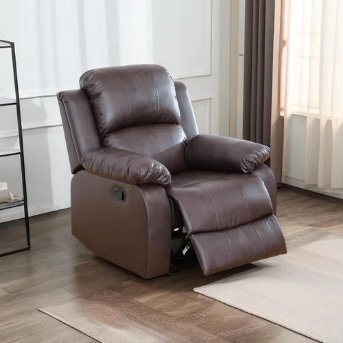 Miniatura 12 de A Ainehome Juego de sofá reclinable de lujo para sala de estar, juego de sofá reclinable de cuero y sillas de dos plazas, juegos de muebles de sala