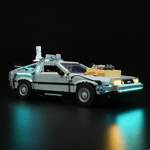 Miniatura 4 de VONADO Kit de luces LED compatible con Lego Back to The Future Time Machine 10300 (sin modelo), kit de iluminación compatible con Lego Back to The