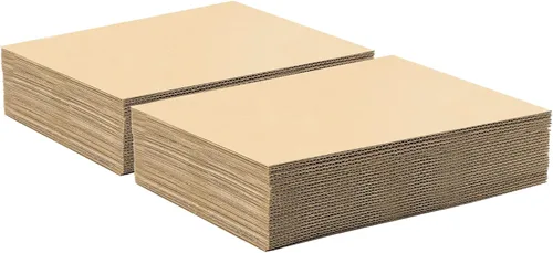 Miniatura 10 de Golden State Art, Paquete de 50 hojas de cartón corrugado de 5 x 7 pulgadas, almohadillas de cartón plano para embalaje, correo o manualidades