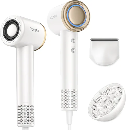 Miniatura 10 de Secador de pelo con difusor, secadores de pelo CONFU para mujeres, secador de pelo difusor de alta velocidad iónico profesional para secado rápido