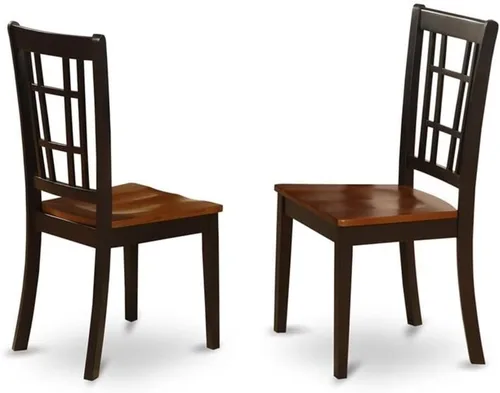 Miniatura 4 de Atlin Designs Sillas de mesa y comedor de 7 piezas en negro/cereza