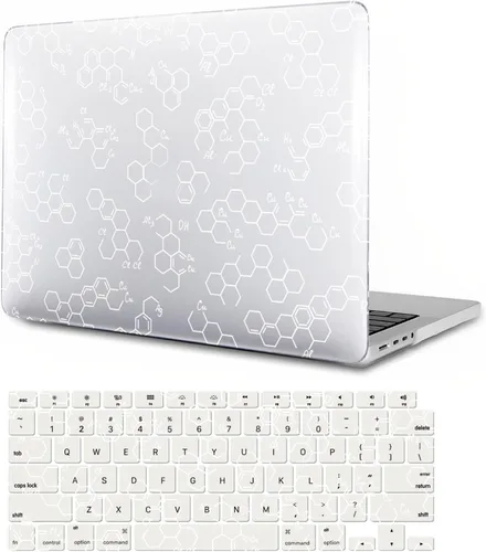 Miniatura 25 de Funda para MacBook Pro 14 2023 M2 A2779 A2442 M1 Pro/Max, Carcasa Protectora de Plástico Duro para Laptop y Cubierta para Teclado, Tablero de Damas
