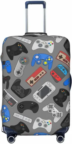 Miniatura 15 de Fundas elásticas lavables para equipaje con patrón de controlador de videojuegos, protector de equipaje para maleta de viaje, funda protectora