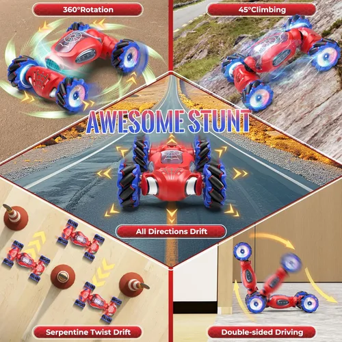 Miniatura 4 de Fosgoit Spider Auto de juguete con control remoto para niños de 6-12 años, regalos de cumpleaños para niños, RC de 2.4Ghz con control de gestos
