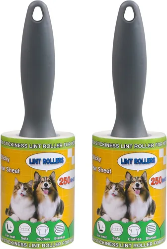 Miniatura 10 de Rodillo de pelusa para mascotas, paquete económico de 250 hojas, removedor de pelusa extra adhesivo para perros y gatos, ropa, muebles, sofás, Blanco